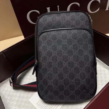 Gucci Men GG Black Small Crossbody Bag