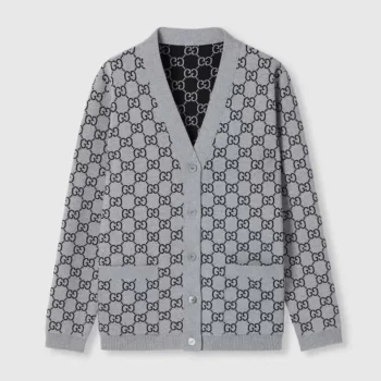 Gucci Men Reversible GG Wool Jacquard Cardigan ‎798157XKEJP1045