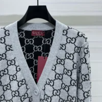 Gucci Men Reversible GG Wool Jacquard Cardigan ‎798157XKEJP1045 (1)
