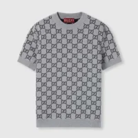Gucci Men Reversible GG Wool Jacquard Top-Grey 798159XKD8T1045 (1)