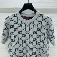 Gucci Men Reversible GG Wool Jacquard Top-Grey 798159XKD8T1045 (1)