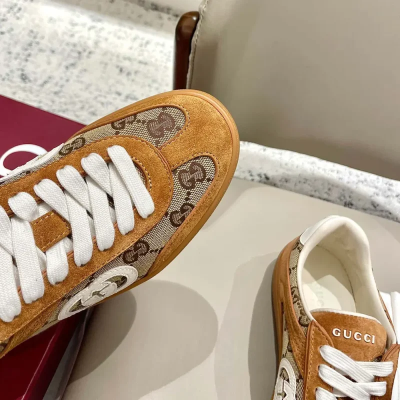 Gucci Unisex G75 Sneaker Leather lining-Brown 812656AAEGA