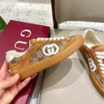 Gucci Unisex G75 Sneaker Leather lining-Brown 812656AAEGA