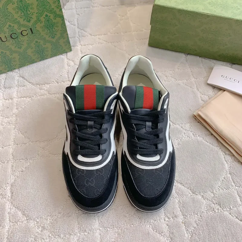 Gucci Unisex Gucci Re-Web Sneaker-Black ‎787476AADHW