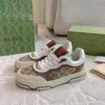 Gucci Unisex Gucci Re-Web Sneaker-Brown 807057AADHW