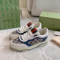 Gucci Unisex Gucci Re-Web Sneaker-Navy 787476AADHW (1)