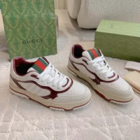 Gucci Unisex Gucci Re-Web Sneaker-Red 818001AADKA (1)