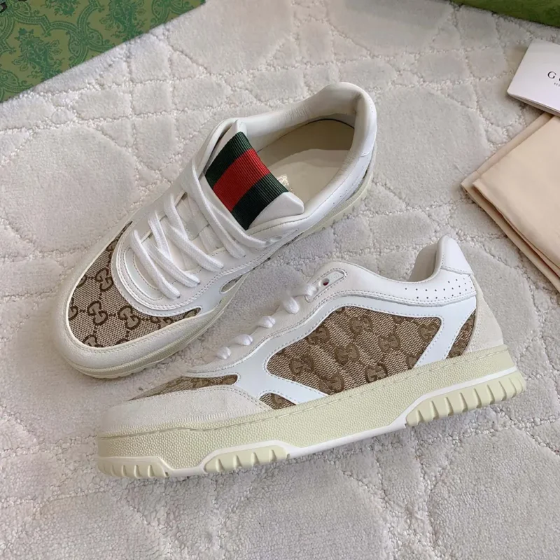 Gucci Unisex Gucci Re-Web Sneaker-White ‎785452AADHW
