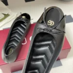 Gucci Women Ballet Flat with Double G-Black 835805BNC80