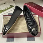 Gucci Women Ballet Flat with Double G-Black 835805BNC80