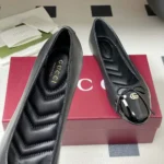 Gucci Women Ballet Flat with Double G-Black 835805BNC80