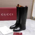 Gucci Women Boot with Slim Horsebit-Black 805310AADZD