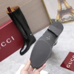 Gucci Women Boot with Slim Horsebit-Bordeaux 805312AADZD