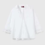 Gucci Women Cotton Poplin Shirt with Embroidery 826591ZAJP1