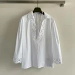 Gucci Women Cotton Poplin Shirt with Embroidery 826591ZAJP1