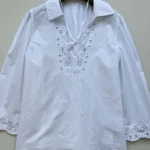 Gucci Women Cotton Poplin Shirt with Embroidery 826591ZAJP1