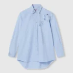 Gucci Women Cotton Poplin Shirt with Embroidery 835799Z7ADR