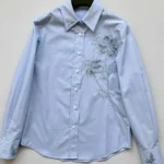 Gucci Women Cotton Poplin Shirt with Embroidery 835799Z7ADR