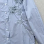 Gucci Women Cotton Poplin Shirt with Embroidery 835799Z7ADR