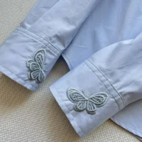 Gucci Women Cotton Poplin Shirt with Embroidery 835799Z7ADR (1)