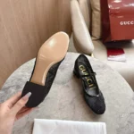 Gucci Women GG Crystal Ballet Flat-Black 835809FAEQ0