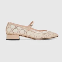 Gucci Women GG Crystal Ballet Flat-Light Pink 836809FAEQ0