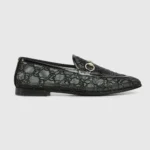 Gucci Women GG Crystal Gucci Jordaan Loafer-Black 835483FAEQ0