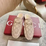 Gucci Women GG Crystal Princetown Slipper-Light Pink 835484FAEQ0