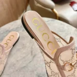 Gucci Women GG Crystal Princetown Slipper-Light Pink 835484FAEQ0