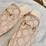 Gucci Women GG Crystal Princetown Slipper-Light Pink 835484FAEQ0