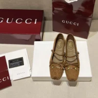 Gucci Women Gucci Horsebit Ballet Flat 814413AAEEN (1)
