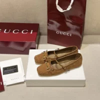 Gucci Women Gucci Horsebit Ballet Flat 814413AAEEN (1)