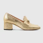 Gucci Women Loafer Pump with Horsebit-Light Gold 832443DKT00