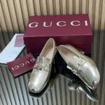 Gucci Women Loafer Pump with Horsebit-Light Gold 832443DKT00