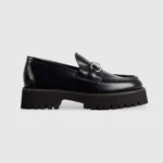 Gucci Women Loafer with Horsebit-Black 764211DS800