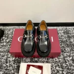 Gucci Women Loafer with Horsebit-Black 764211DS800