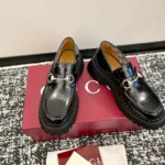 Gucci Women Loafer with Horsebit-Black 764211DS800