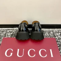 Gucci Women Loafer with Horsebit-Black 764211DS800 (1)