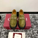 Gucci Women Loafer with Horsebit-Dark Green 834772AADUN
