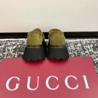 Gucci Women Loafer with Horsebit-Dark Green 834772AADUN (1)