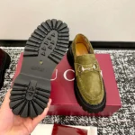 Gucci Women Loafer with Horsebit-Dark Green 834772AADUN