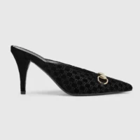 Gucci Women Mule with Horsebit-Black 835739FAETG