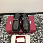 Gucci Women Mule with Horsebit-Black 835829AADCW