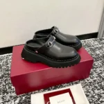 Gucci Women Mule with Horsebit-Black 835829AADCW