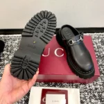 Gucci Women Mule with Horsebit-Black 835829AADCW