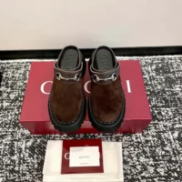 Gucci Women Mule with Horsebit-Dark Brown 835829AAE3R (1)