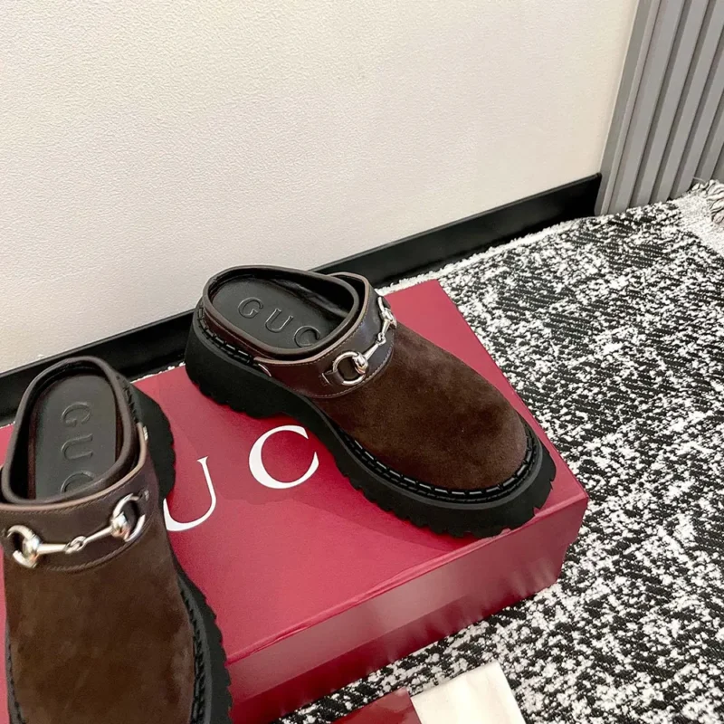 Gucci Women Mule with Horsebit-Dark Brown 835829AAE3R