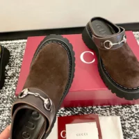 Gucci Women Mule with Horsebit-Dark Brown 835829AAE3R (1)