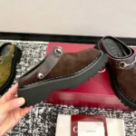 Gucci Women Mule with Horsebit-Dark Brown 835829AAE3R