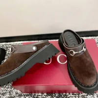 Gucci Women Mule with Horsebit-Dark Brown 835829AAE3R (1)